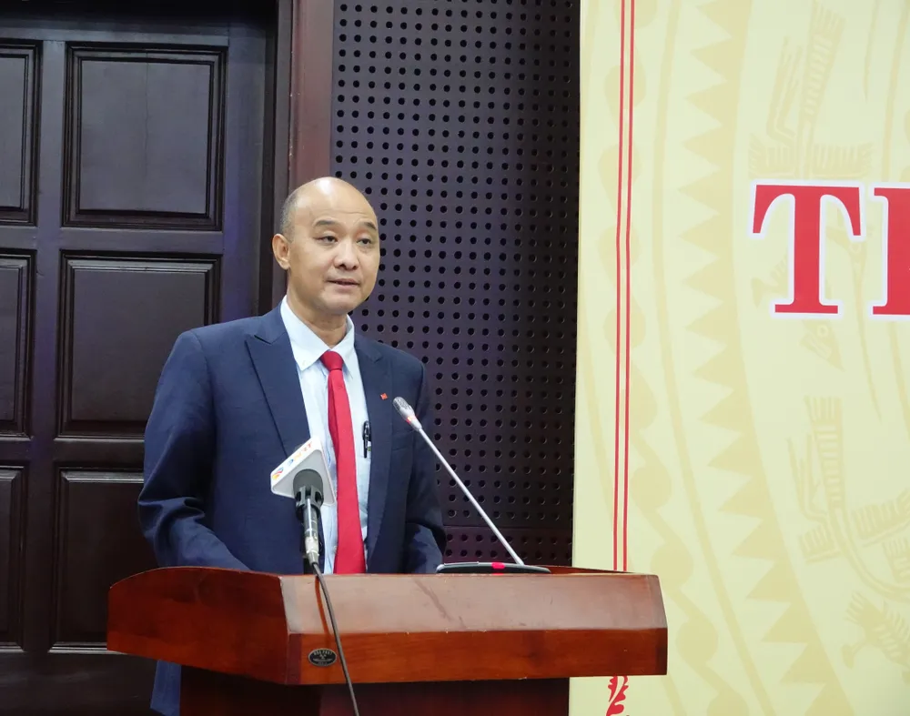 Ông Lê Quang Nam, Phó Chủ tịch UBND TP Đà Nẵng khai mạc hội thảo. Ảnh: XUÂN QUỲNH DSC06672.JPG