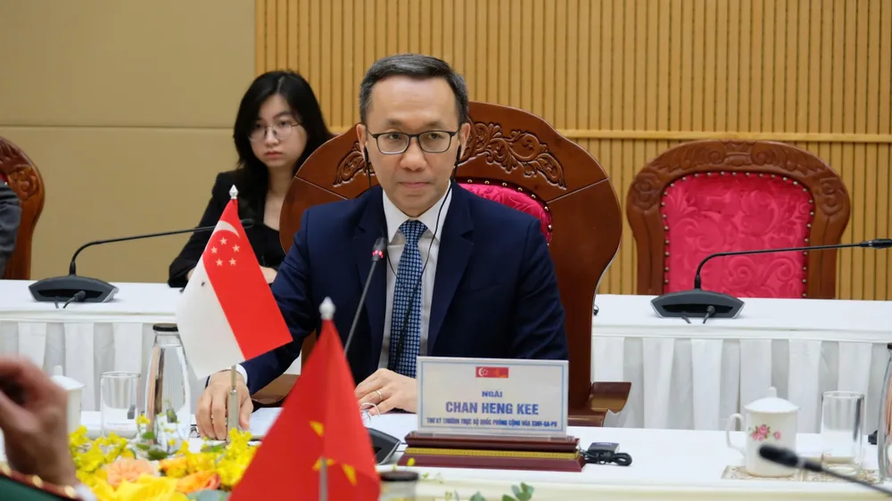 Ông Chan Heng Ki, Thư ký Thường trực Bộ Quốc phòng Singapore. Ảnh: XUÂN QUỲNH z7163402801046_3b32880a291799221b45b7bc7aaa311f.jpg