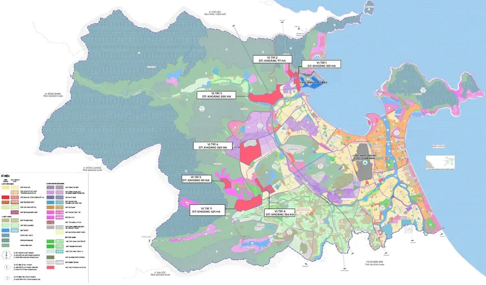 7 vị trí Khu Thương mại tự do Đà Nẵng với tổng diện tích gần 1.900ha đã được Thủ tướng Chính phủ phê duyệt tại Quyết định 1142