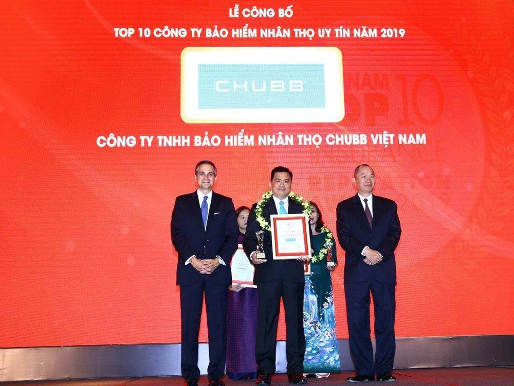 Chubb Life Việt Nam - “Top 10 doanh nghiệp BHNT uy tín năm 2019”