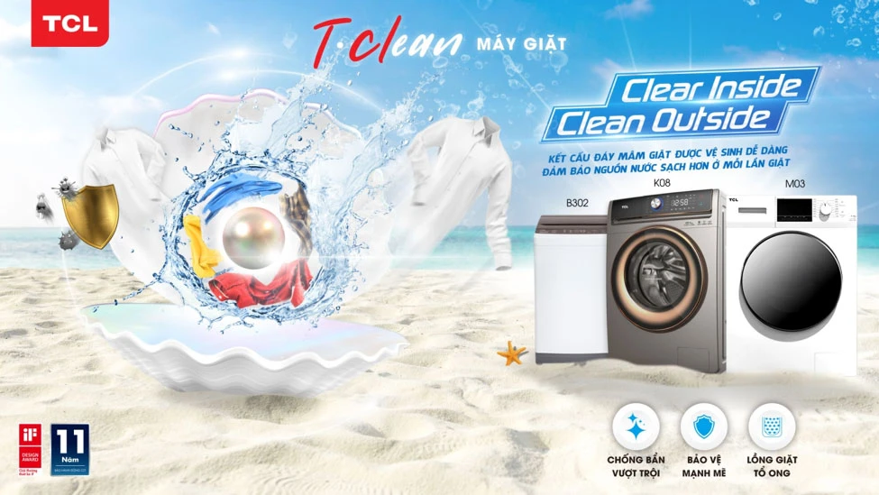 3 dòng máy giặt T-Clean được TCL ra mắt lần đầu tại Việt Nam