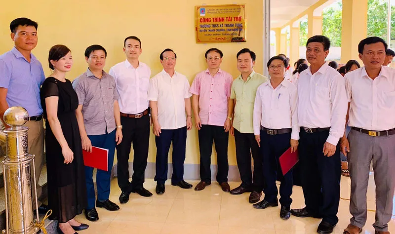 PV GAS tài trợ 5 tỷ đồng xây dựng Trường THCS xã Thanh Tùng, Thanh Chương, Nghệ An ảnh 1