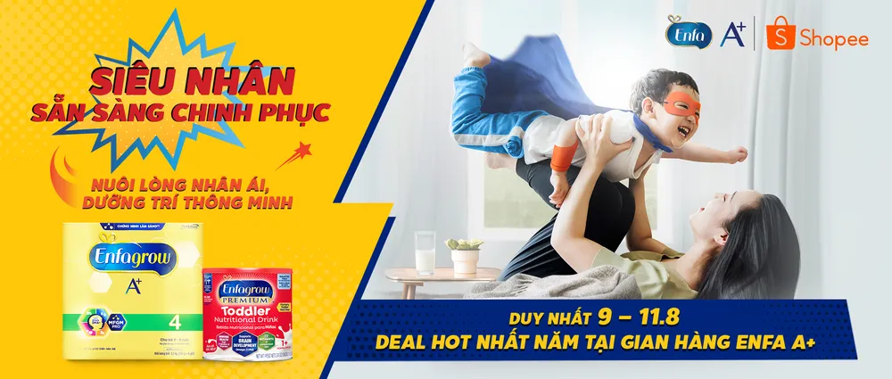 Mead Johnson Nutrition Vietnam và Shopee hợp tác thực hiện chương trình “siêu ưu đãi” cho Enfagrow A+