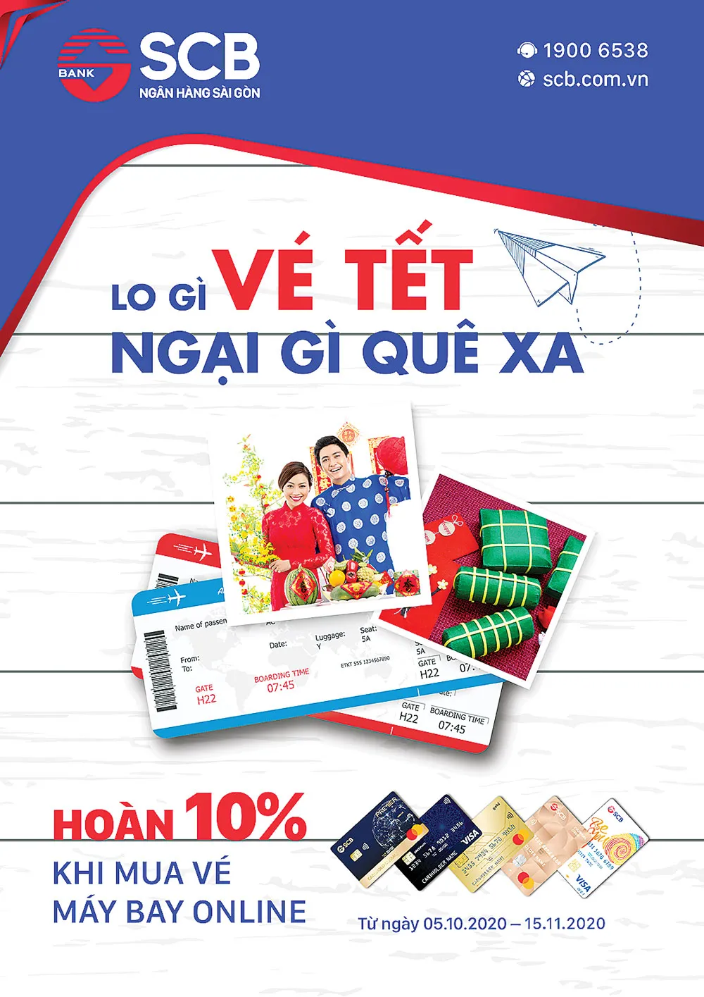 SCB triển khai chương trình “Lo gì vé Tết - Ngại gì quê xa”