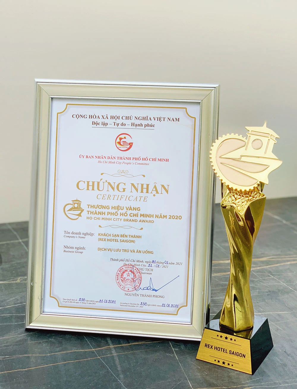 Rex Hotel Saigon được bình chọn nhận Giải thưởng Thương Hiệu Vàng TPHCM năm 2020 ảnh 4 Rex Hotel Saigon được bình chọn nhận Giải thưởng Thương Hiệu Vàng TPHCM năm 2020 ảnh 4