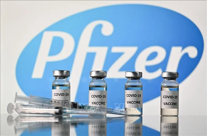 Hình ảnh minh họa vaccine phòng Covid-19 của Pfizer/BioNTech. Ảnh: AFP/TTXVN