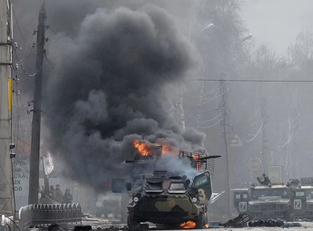 Lực lượng Nga đã tiến vào thành phố Kharkov, Ukraine. Ảnh: AFP/TTXVN