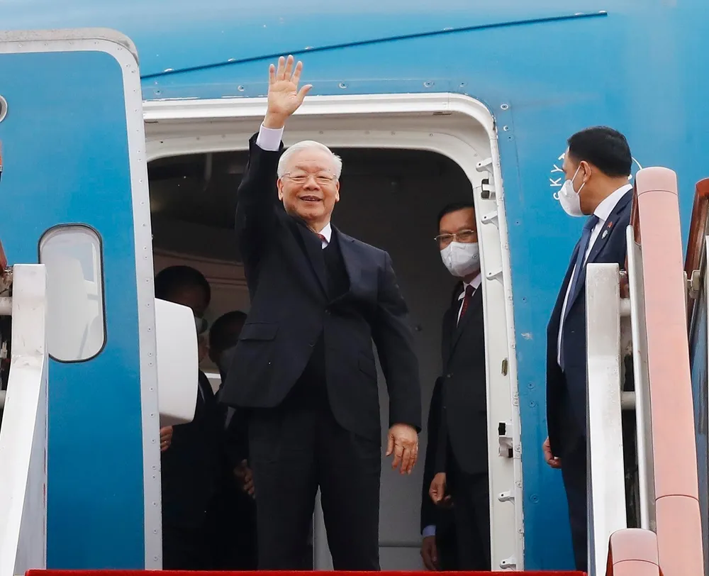 Tổng Bí thư Nguyễn Phú Trọng đến Bắc Kinh, bắt đầu chuyến thăm chính thức Trung Quốc ảnh 1