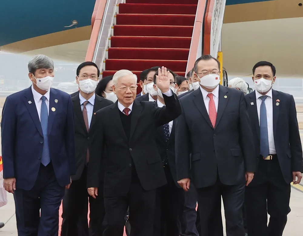 Tổng Bí thư Nguyễn Phú Trọng đến Bắc Kinh, bắt đầu chuyến thăm chính thức Trung Quốc ảnh 4