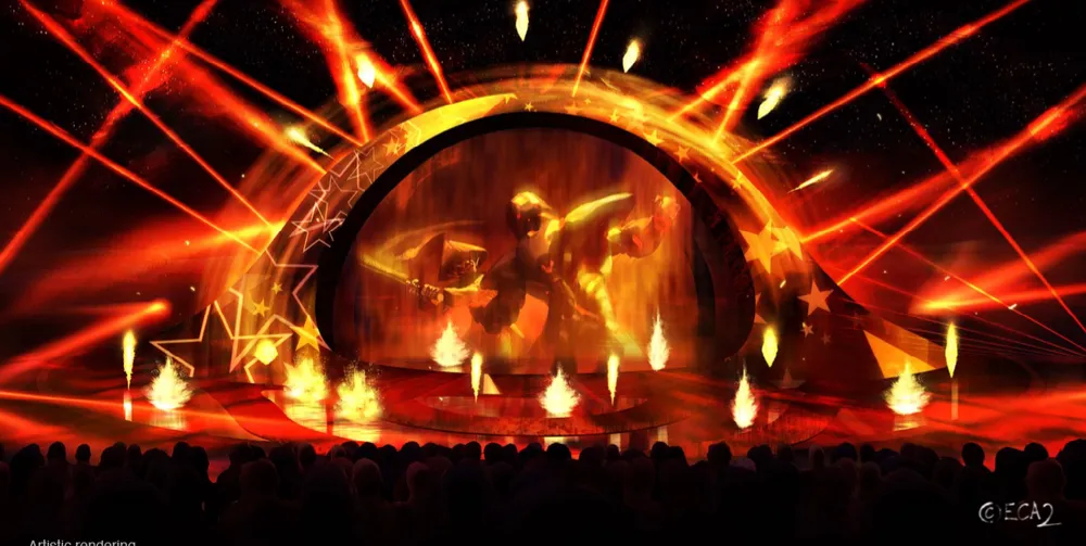 Sức nóng của lửa, những tinh thể nước lan tỏa trong không gian như đưa du khách vào cuộc du hành thực thụ giữa thiên hà Sức nóng của lửa, những tinh thể nước lan tỏa trong không gian như đưa du khách vào cuộc du hành thực thụ giữa thiên hà