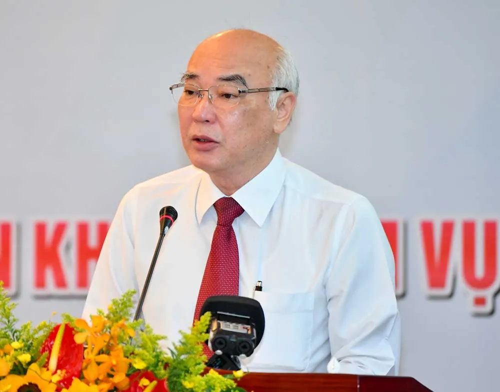 Trưởng Ban Tuyên giáo Thành ủy TPHCM Phan Nguyễn Như Khuê phát biểu tại hội nghị. Ảnh: VIỆT DŨNG