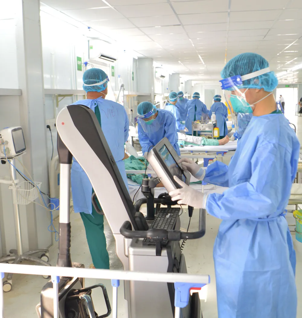 Phòng điều trị của Bệnh viện dã chiến số 13. Ảnh: CAO THĂNG Phòng điều trị của Bệnh viện dã chiến số 13. Ảnh: CAO THĂNG