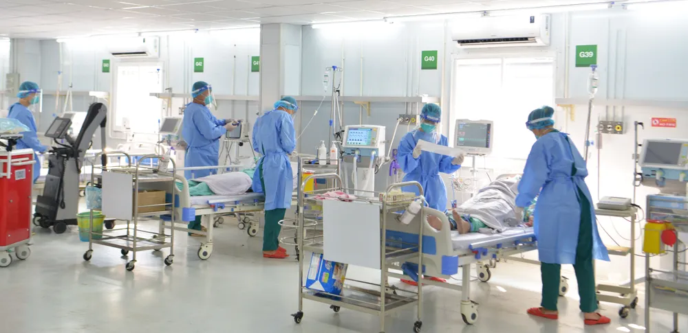 Phòng điều trị của Bệnh viện dã chiến số 13. Ảnh: CAO THĂNG Phòng điều trị của Bệnh viện dã chiến số 13. Ảnh: CAO THĂNG