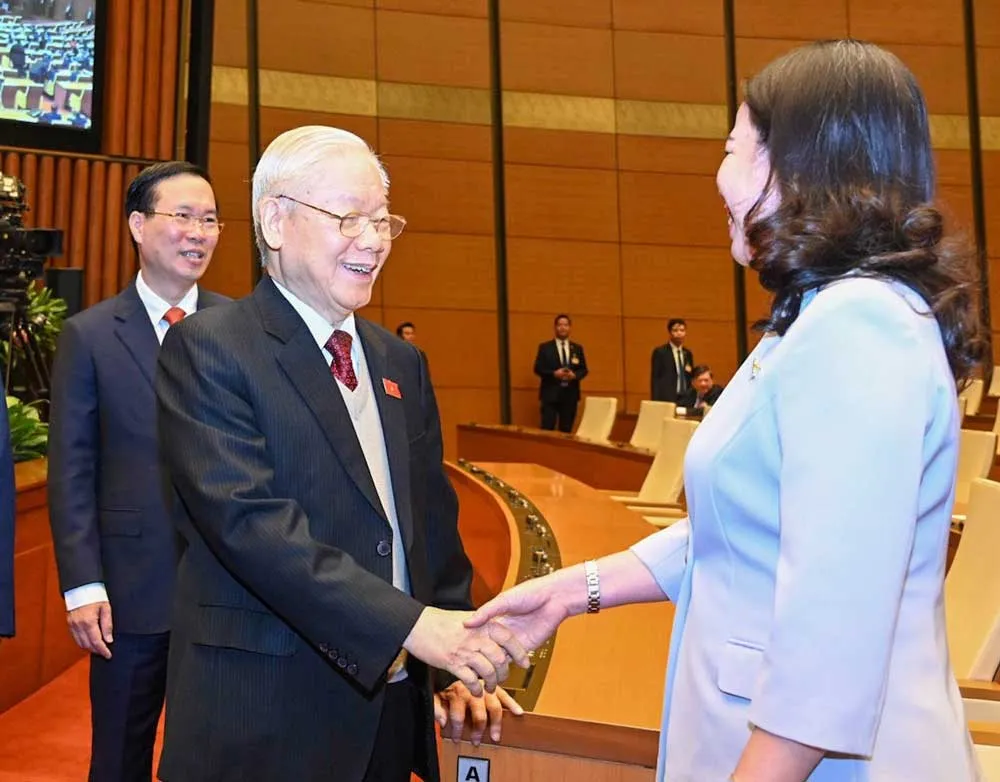 Đồng chí Võ Văn Thưởng được giới thiệu để Quốc hội bầu giữ chức vụ Chủ tịch nước ảnh 7 Đồng chí Võ Văn Thưởng được giới thiệu để Quốc hội bầu giữ chức vụ Chủ tịch nước ảnh 7