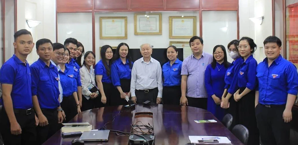 Đồng chí Phạm Chánh Trực, nguyên Phó Bí thư Thành ủy TPHCM, trong một buổi sinh hoạt chính trị với cán bộ, đoàn viên Thành đoàn TPHCM