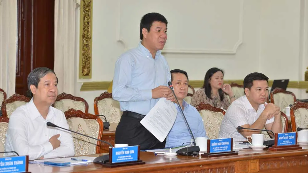 PGS.TS. Huỳnh Văn Chương, Cục trưởng Cục quản lý chất lượng (Bộ GD-ĐT) phát biểu. Ảnh: CAO THĂNG