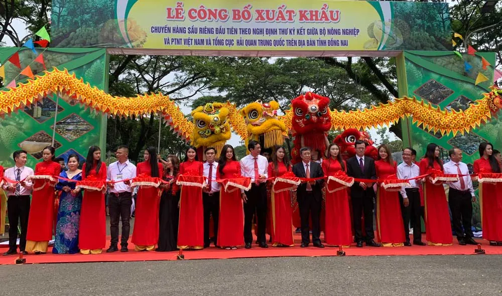 Lễ công bố xuất khẩu sầu riêng sang Trung Quốc