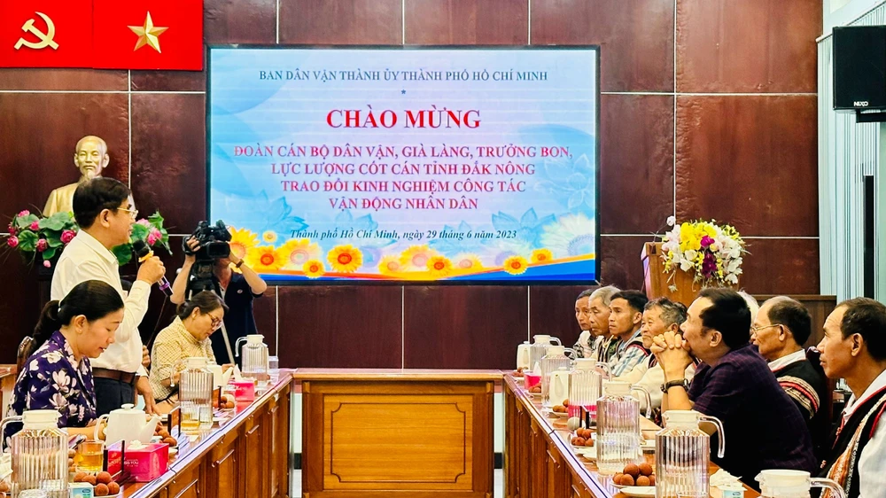 Quang cảnh buổi tiếp. Ảnh: CHÍ THẠCH