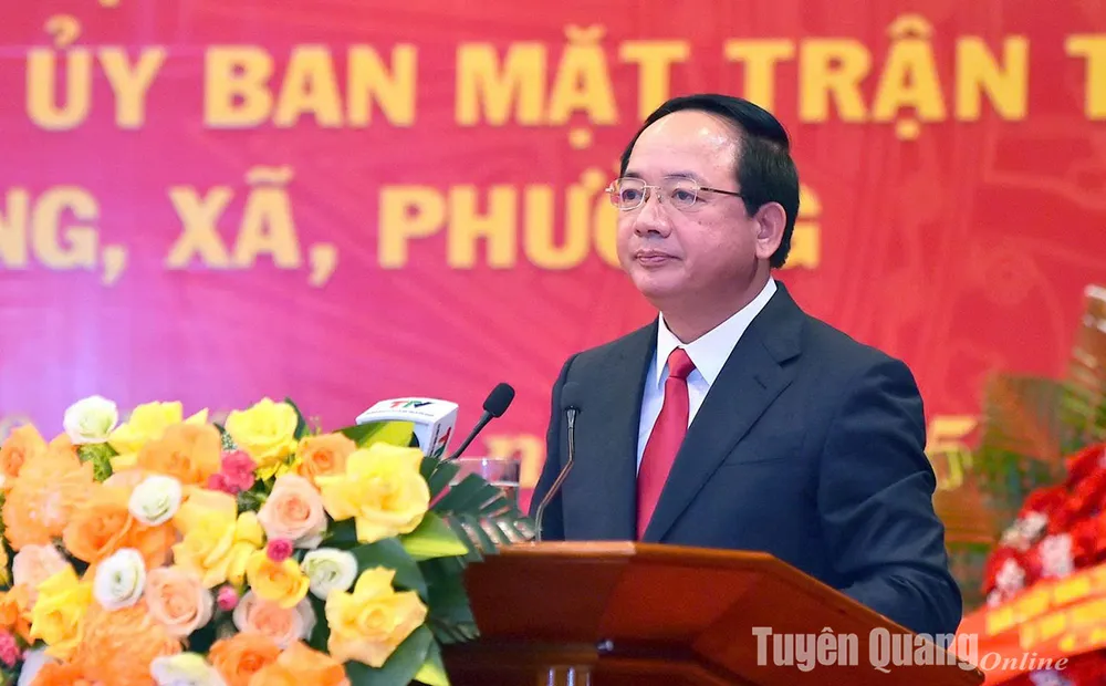 Đồng chí Thượng tướng Trịnh Văn Quyết phát biểu chỉ đạo tại lễ công bố. Ảnh: THANH PHÚC img_20250630114536.jpg