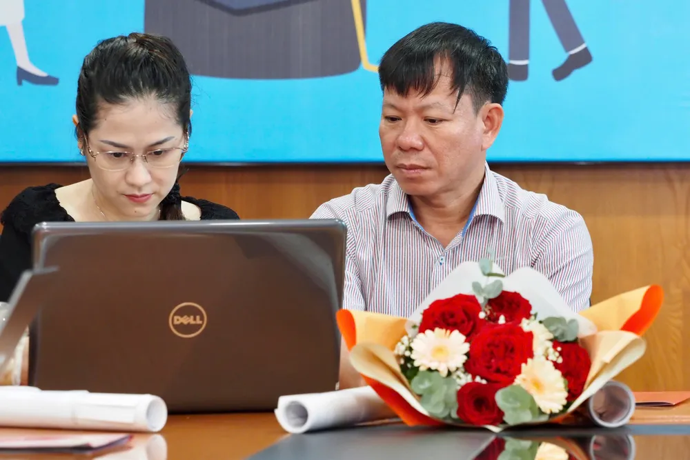 TS. Nguyễn Trung Nhân, Trưởng Phòng Đào tạo, Trường ĐH Công nghiệp TPHCM tham gia giao lưu. Ảnh: HOÀNG HÙNG c41115f4-cfee-450c-a8c8-4cea6f2bb726.jpg