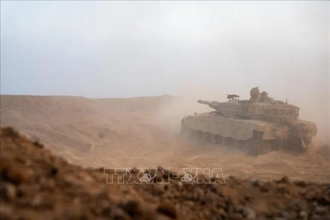 Binh sĩ Israel được triển khai tại Dải Gaza. Ảnh: THX/TTXVN Binh sĩ Israel được triển khai tại Dải Gaza. Ảnh: THX/TTXVN