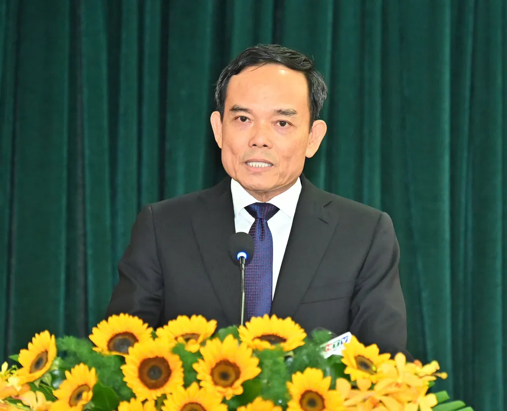 Đồng chí Trần Lưu Quang phát biểu nhận nhiệm vụ. Ảnh: VIỆT DŨNG 0d57568a882700795936.jpg