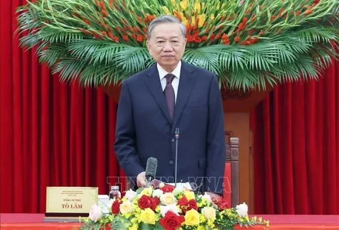 Tổng Bí thư Tô Lâm phát biểu chỉ đạo. Ảnh: TTXVN nong-dan-141025-12.jpg