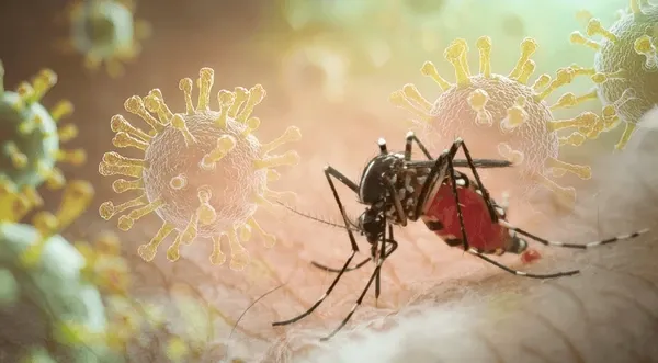 Bệnh Chikungunya do muỗi vằn là trung gian truyền bệnh. Ảnh minh họa: Shutterstock aedes-aegypti-mosquito-vial-dhf-600nw-2565316505.jpg