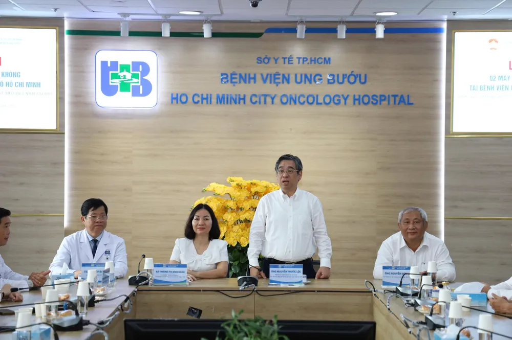 Phó Bí thư Thành ủy TPHCM Nguyễn Phước Lộc phát biểu tại buổi lễ ngày 4-9. z6975644208338_723b8ddd04bae81037edba38202dfe41.jpg