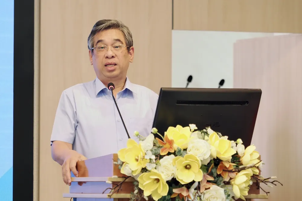 Đồng chí Nguyễn Phước Lộc, Phó Bí thư Thành ủy, Chủ tịch Ủy ban MTTQ Việt Nam TPHCM, phát biểu tại buổi lễ. Ảnh: HOÀNG HÙNG ảnh_Viber_2025-10-07_14-59-59-212.jpg