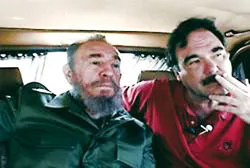 Oliver Stone với Fidel Castro