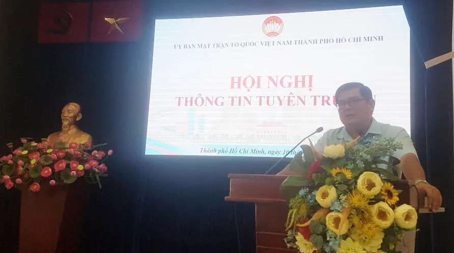 TPHCM ra mắt biểu trưng 90 năm thành lập MTTQ Việt Nam ảnh 1 TPHCM ra mắt biểu trưng 90 năm thành lập MTTQ Việt Nam ảnh 1