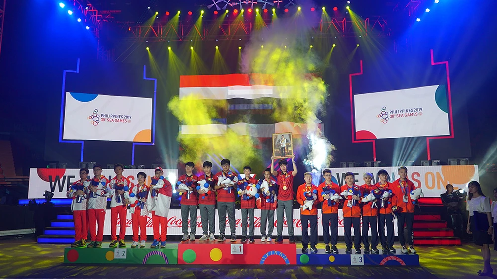 Tại SEA Games 30, Việt Nam đã giành được tấm HCĐ bộ môn Liên Quân Mobile. Ảnh: LIENQUAN GARENA