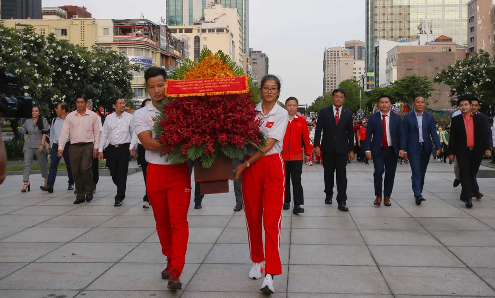 Đoàn thể thao Việt Nam khu vực phía Nam họp mặt tham dự SEA Games 31 ảnh 3