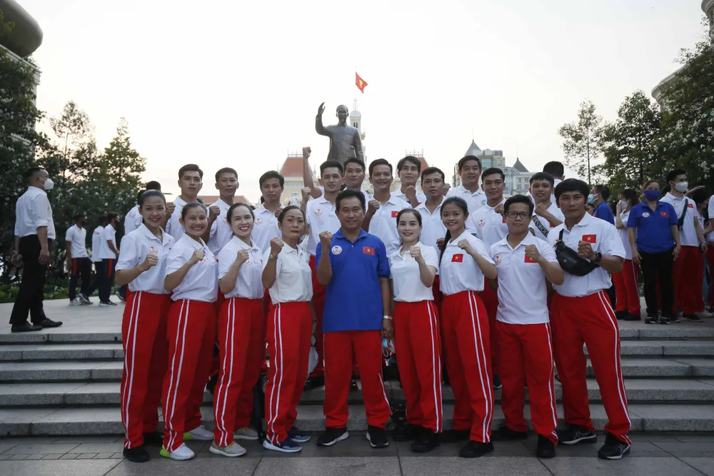 Đoàn thể thao Việt Nam khu vực phía Nam họp mặt tham dự SEA Games 31 ảnh 9