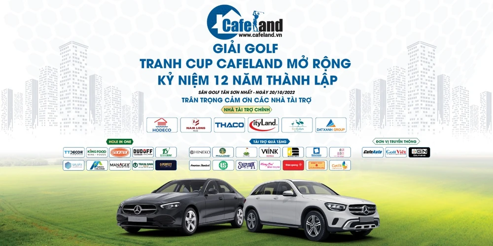 Giải golf tranh cúp CafeLand mở rộng kỷ niệm 12 năm thành lập với những giải thưởng giá trị