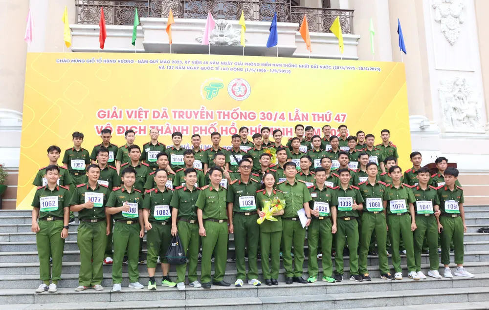 Đoàn VĐV đến từ trường Đại học Cảnh sát nhân dân. Ảnh: THANH TÙNG