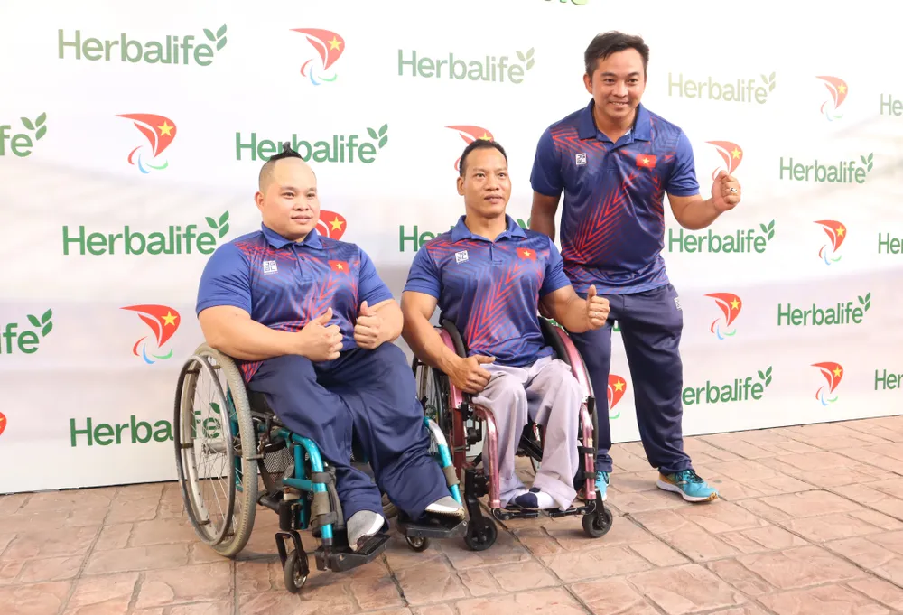 Các VĐV đặt quyết tâm giành thành tích cao tại đại hội lần này. Ảnh: THANH TÙNG