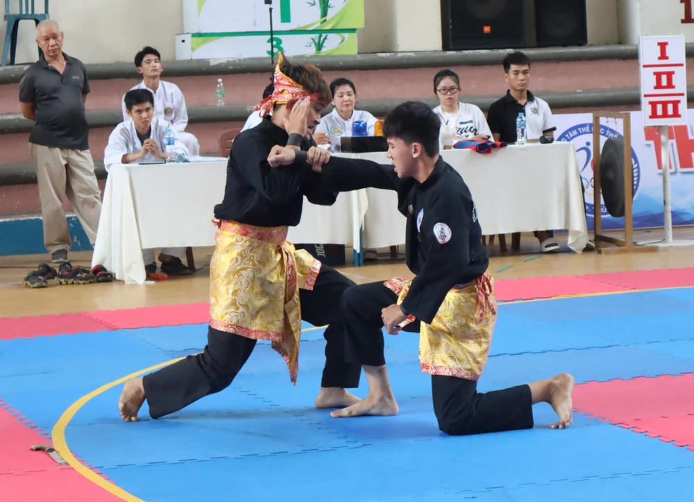 Hơn 300 VĐV tranh tài tại giải vô địch pencak silat TPHCM 2023. Ảnh: THANH TÙNG