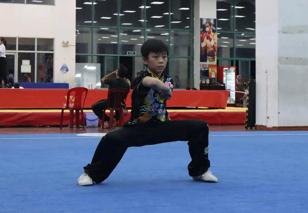 Các tài năng wushu sớm được phát hiện tại các giải dành cho học sinh. Ảnh: THANH TÙNG