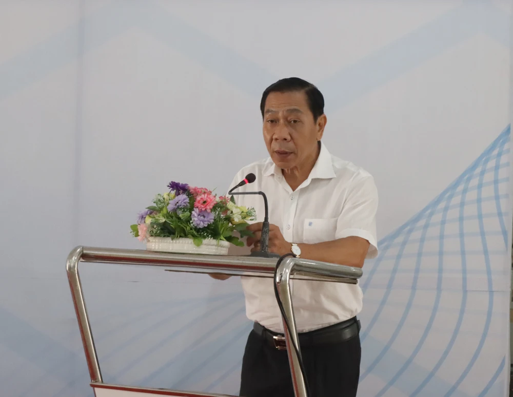Phó CT Liên đoàn quyền Anh Việt Nam Nguyễn Duy Hùng phát biểu tại lễ khai mạc. Ảnh: THANH TÙNG IMG_20240604_112722.jpg