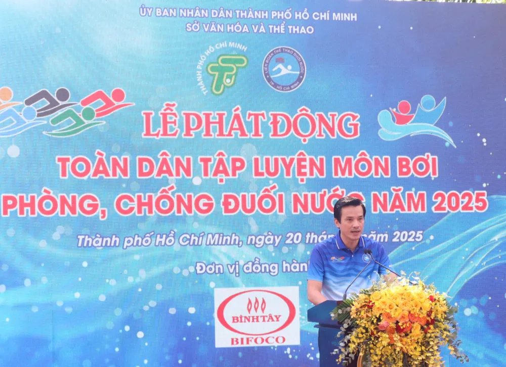 Ông Nguyễn Nam Nhân phát biểu tại chương trình. Ảnh: THANH TÙNG 1000022799.jpg