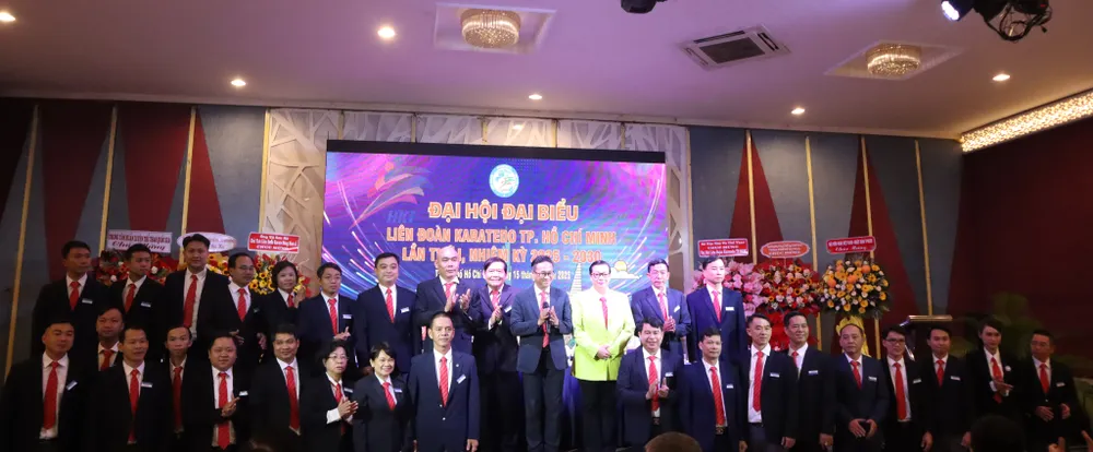 Ban chấp hành Liên đoàn Karatedo TPHCM. Ảnh: THANH TÙNG 