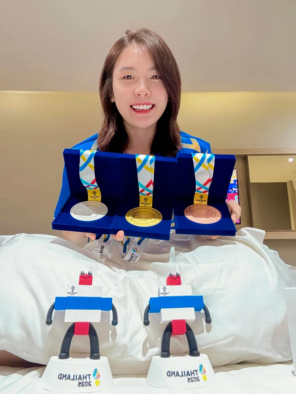 Xạ thủ Lê Thị Mộng Tuyền sở hữu trọn bộ huy chương tại SEA Games 33 