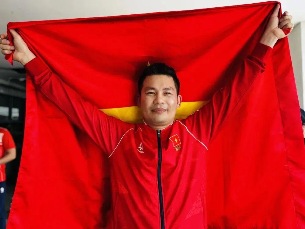 Hà Minh Thành giành HCV nội dung 25m súng ngắn bắn nhanh cá nhân nam. Ảnh: DŨNG PHƯƠNG