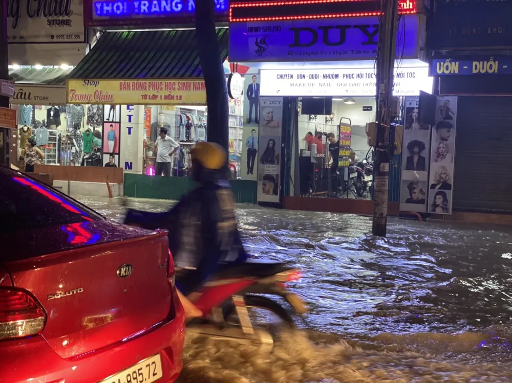 Đồng Nai: Mưa lớn, nhiều tuyến đường ngập nặng ảnh 2