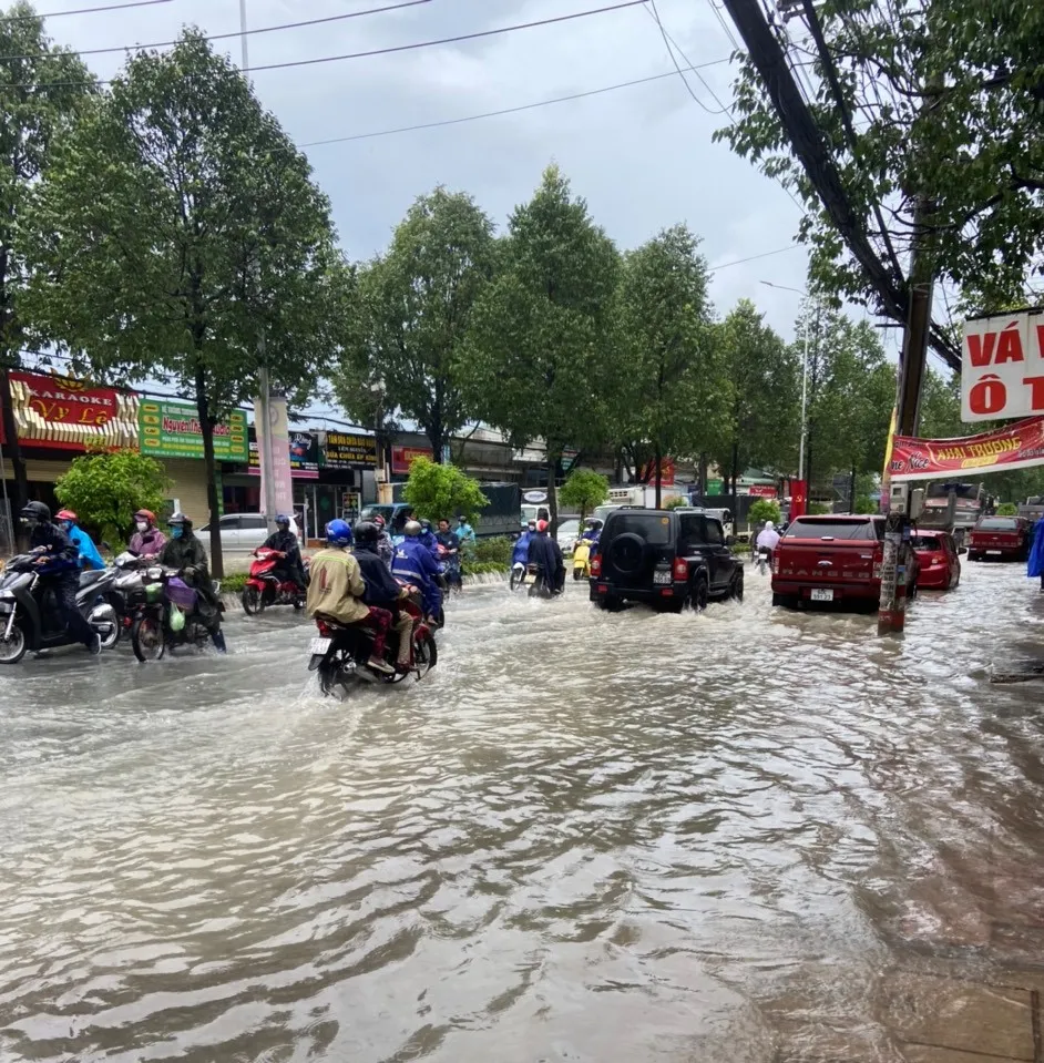 Đồng Nai: Mưa lớn kéo dài làm nhiều tuyến đường ngập nặng ảnh 1