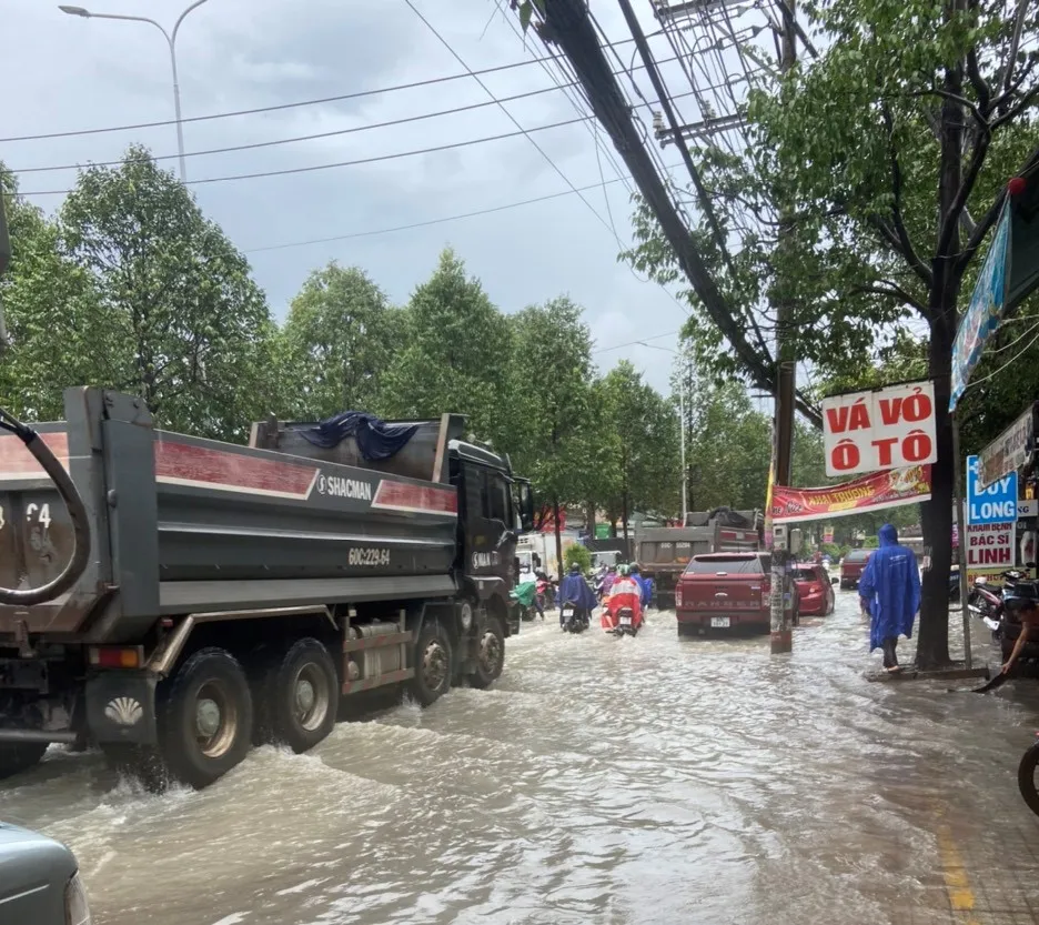 Đồng Nai: Mưa lớn kéo dài làm nhiều tuyến đường ngập nặng ảnh 2
