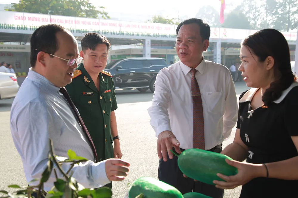 Các đại biểu tham quan các mặt hàng trái cây của Đồng Nai Các đại biểu tham quan các mặt hàng trái cây của Đồng Nai