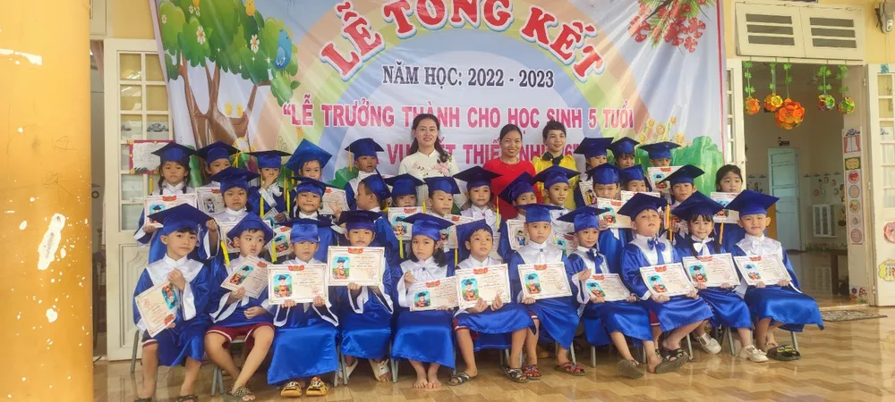 Lễ tổng kết và trưởng thành cho các cháu mẫu giáo 5 tuổi năm học 2022-2023 tại Trường Mầm non Tân Phước Lễ tổng kết và trưởng thành cho các cháu mẫu giáo 5 tuổi năm học 2022-2023 tại Trường Mầm non Tân Phước